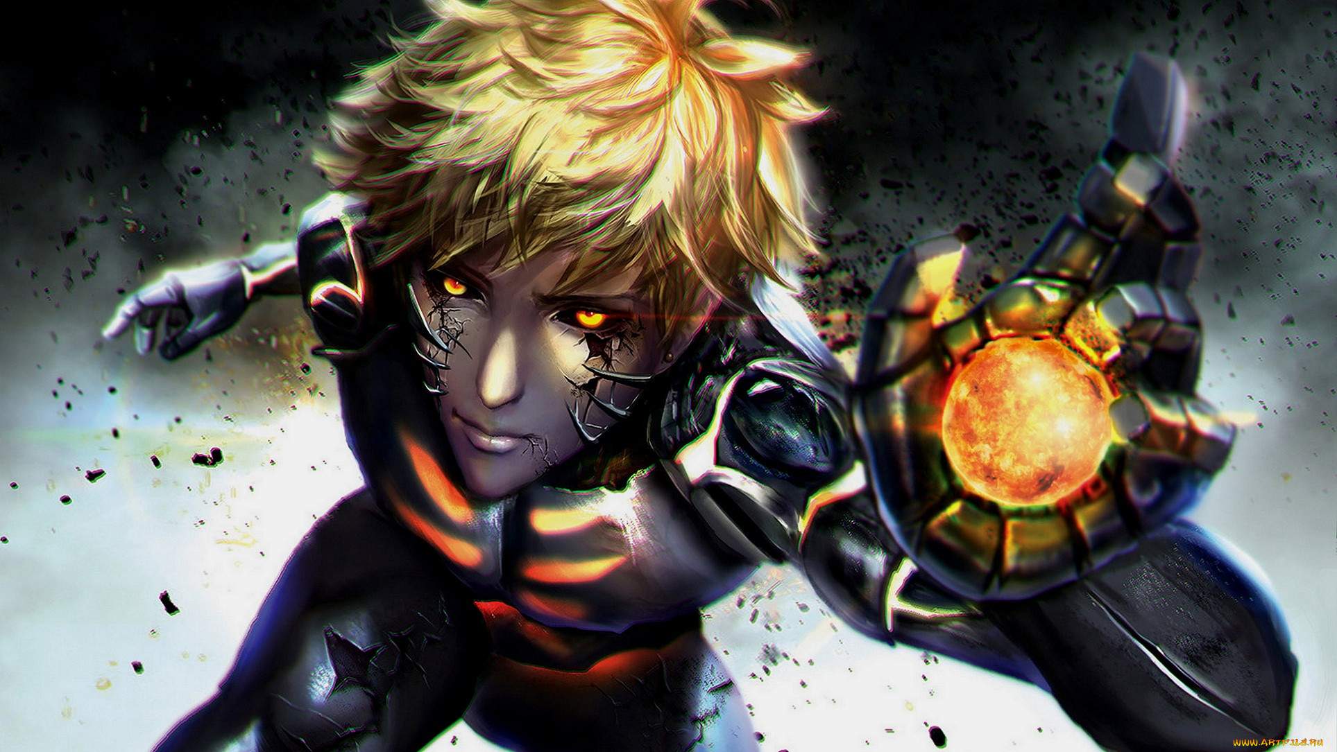 , one punch man, genos, sangrde